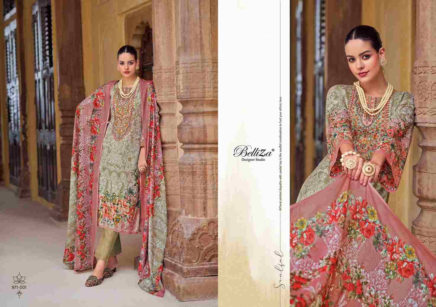 Naira Vol-75 By Belliza 971-001 To 971-008 Series Beautiful Festive Suits Stylish Fancy Colorful Casual Wear & Ethnic Wear Pure Cotton Print Dresses At Wholesale Price