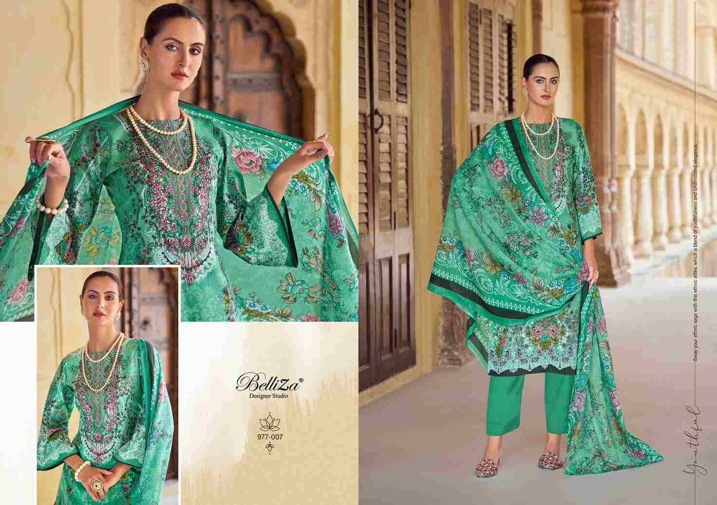 Naira Vol-75 By Belliza 971-001 To 971-008 Series Beautiful Festive Suits Stylish Fancy Colorful Casual Wear & Ethnic Wear Pure Cotton Print Dresses At Wholesale Price