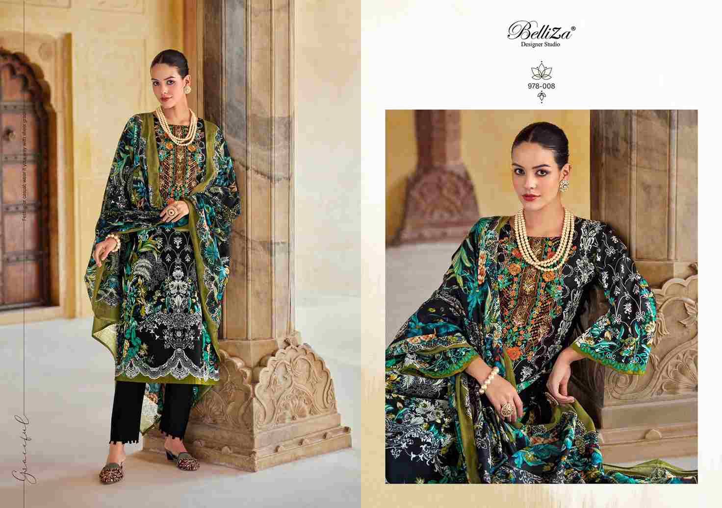 Naira Vol-75 By Belliza 971-001 To 971-008 Series Beautiful Festive Suits Stylish Fancy Colorful Casual Wear & Ethnic Wear Pure Cotton Print Dresses At Wholesale Price