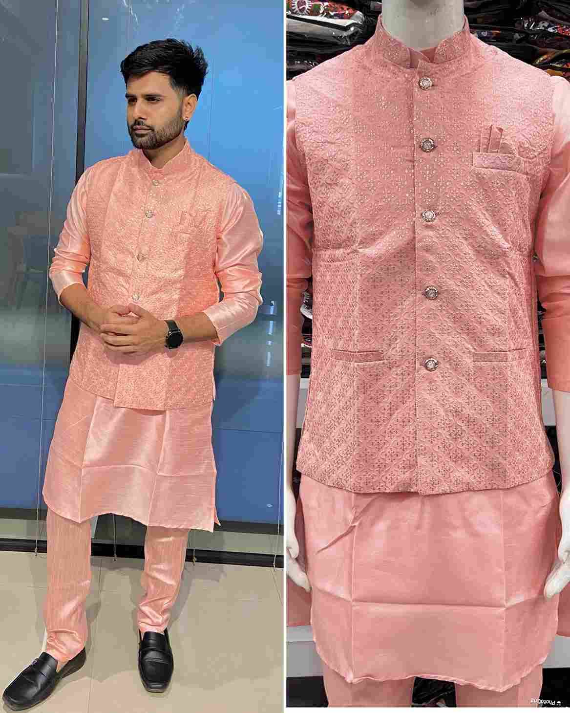 Manyavar Vol-5 By Fashid Wholesale 01 To 05 Series Beautiful Colorful Stylish Fancy Casual Wear & Ethnic Wear & Ready To Wear Heavy Bangalori Silk Kurtas With Koti At Wholesale Price