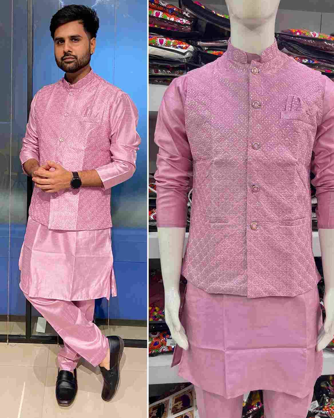 Manyavar Vol-5 By Fashid Wholesale 01 To 05 Series Beautiful Colorful Stylish Fancy Casual Wear & Ethnic Wear & Ready To Wear Heavy Bangalori Silk Kurtas With Koti At Wholesale Price