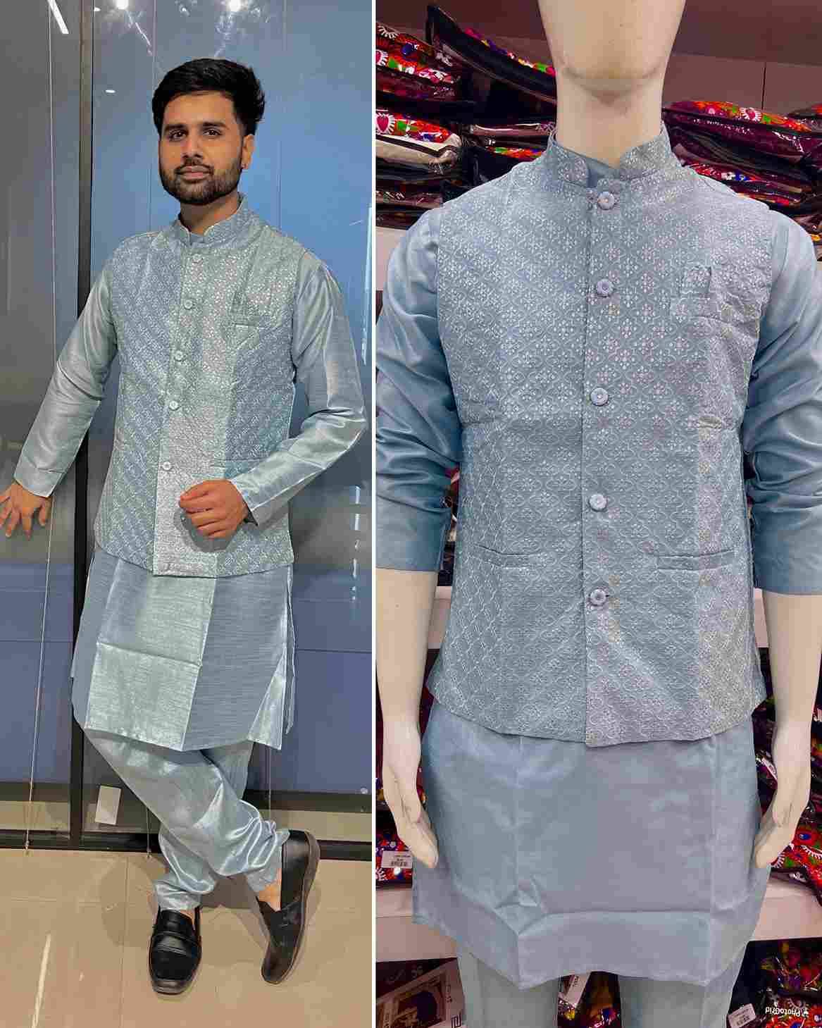 Manyavar Vol-5 By Fashid Wholesale 01 To 05 Series Beautiful Colorful Stylish Fancy Casual Wear & Ethnic Wear & Ready To Wear Heavy Bangalori Silk Kurtas With Koti At Wholesale Price