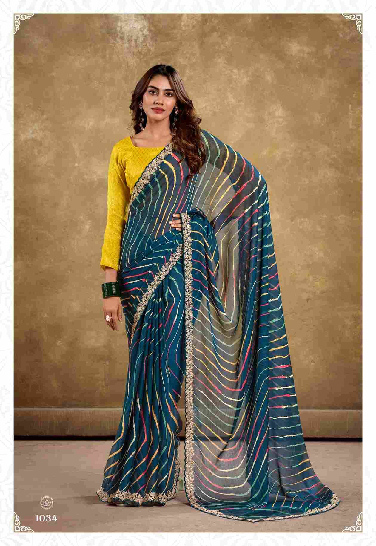 Chunari Vol-2 By Stavan 1019 To 1038 Series Indian Traditional Wear Collection Beautiful Stylish Fancy Colorful Party Wear & Occasional Wear Pure Chiffon Sarees At Wholesale Price