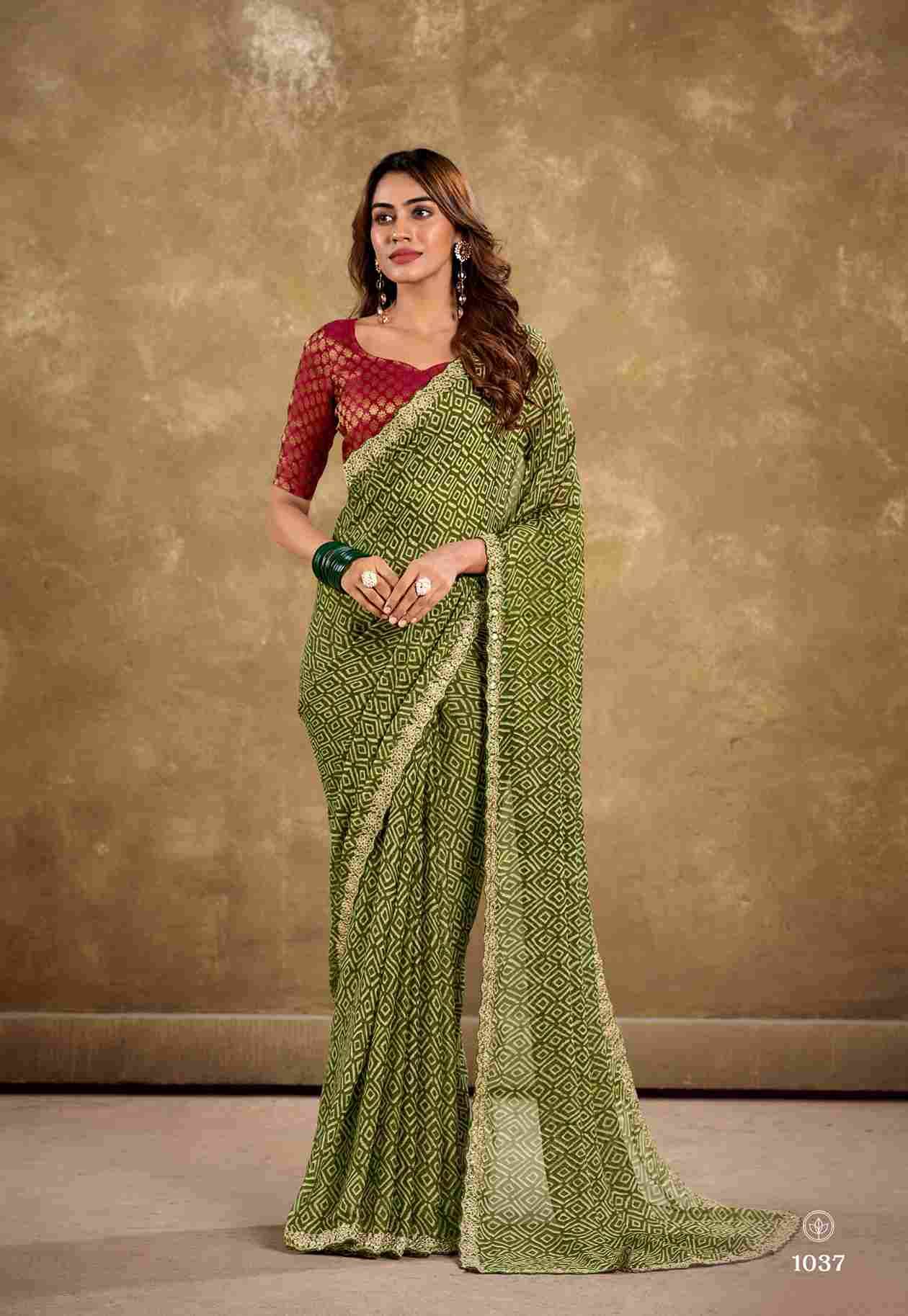 Chunari Vol-2 By Stavan 1019 To 1038 Series Indian Traditional Wear Collection Beautiful Stylish Fancy Colorful Party Wear & Occasional Wear Pure Chiffon Sarees At Wholesale Price