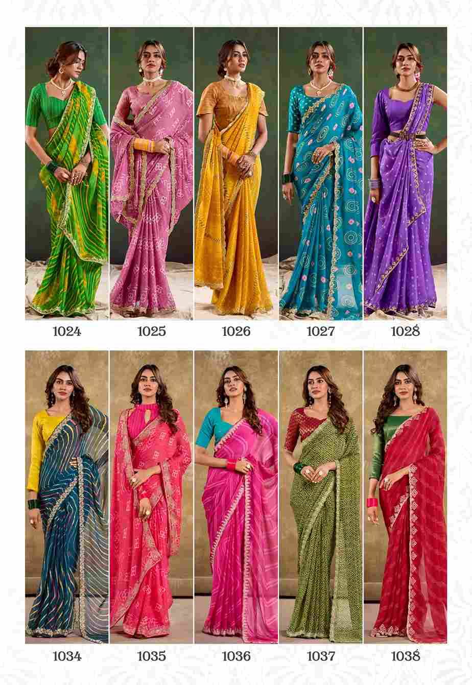 Chunari Vol-2 By Stavan 1019 To 1038 Series Indian Traditional Wear Collection Beautiful Stylish Fancy Colorful Party Wear & Occasional Wear Pure Chiffon Sarees At Wholesale Price