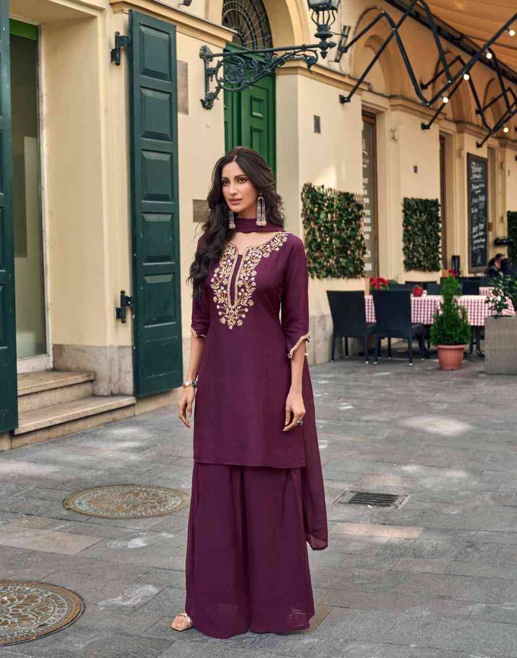 Taraa By Sayuri 5632 To 5635 Series Designer Sharara Stylish Fancy Colorful Beautiful Party Wear & Ethnic Wear Collection Viscose Jacquard Silk Dresses At Wholesale Price