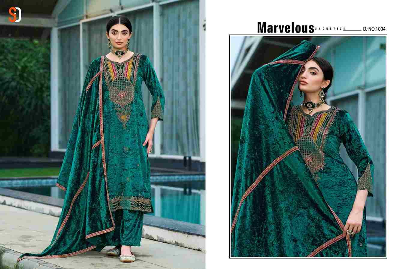 Noor By Shraddha Designer 1001 To 1004 Series Beautiful Pakistani Suits Colorful Stylish Fancy Casual Wear & Ethnic Wear Pure Velvet Dresses At Wholesale Price