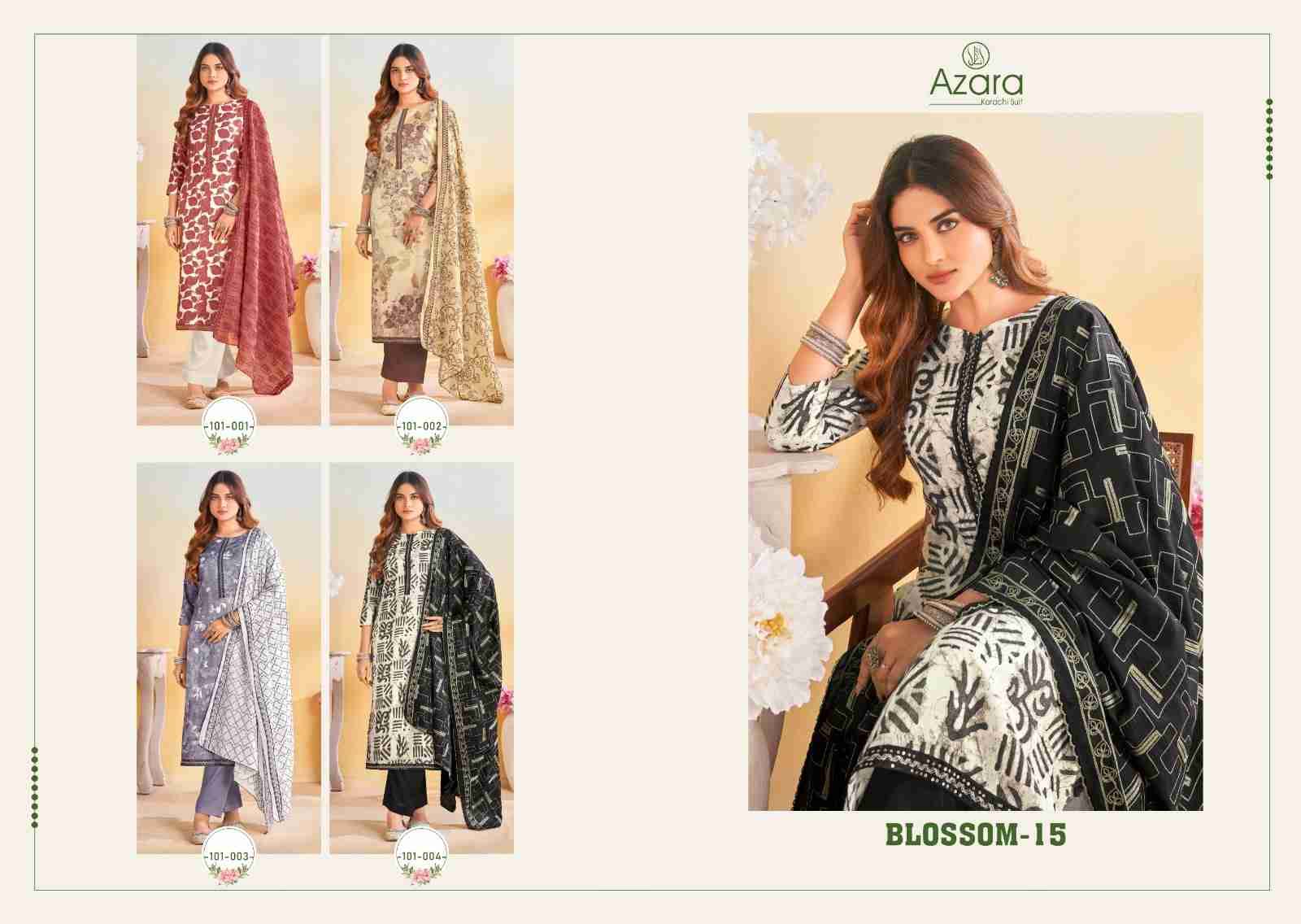 Blossom Vol-15 By Radhika Fashion 101-001 To 101-004 Series Beautiful Stylish Festive Suits Fancy Colorful Casual Wear & Ethnic Wear & Ready To Wear Pure Cotton Print Dresses At Wholesale Price