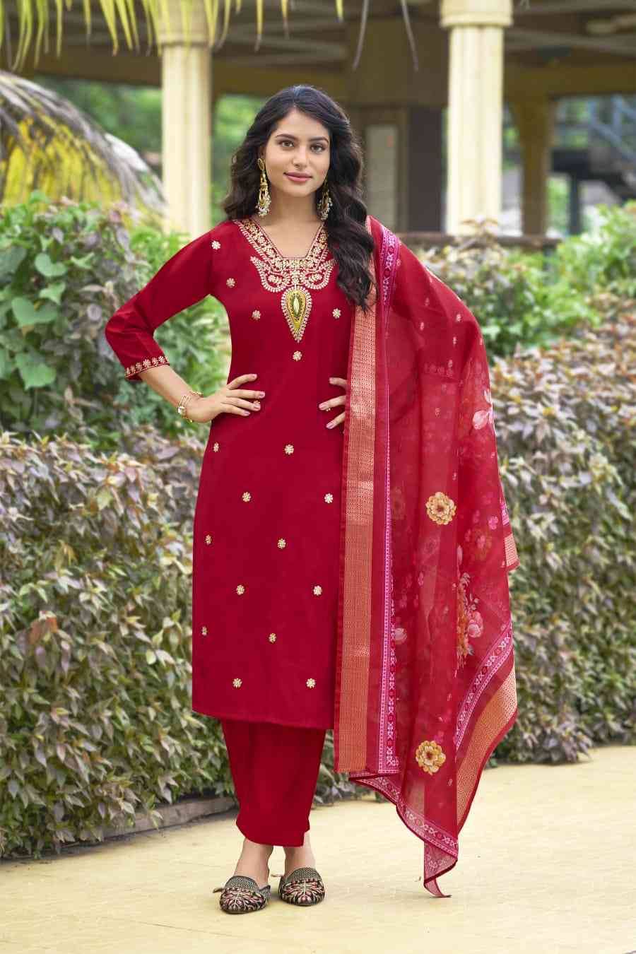 Nusrat By Ossm 1001 To 1006 Series Beautiful Stylish Festive Suits Fancy Colorful Casual Wear & Ethnic Wear & Ready To Wear Pure Viscose Silk Dresses At Wholesale Price