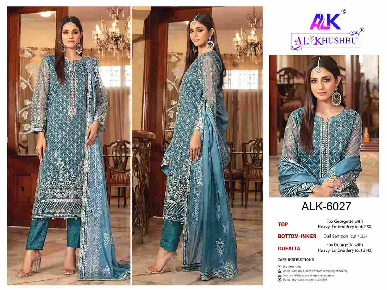 Afifa By Al Khushbu 6027 To 6029 Series Beautiful Pakistani Suits Colorful Stylish Fancy Casual Wear & Ethnic Wear Faux Georgette Dresses At Wholesale Price