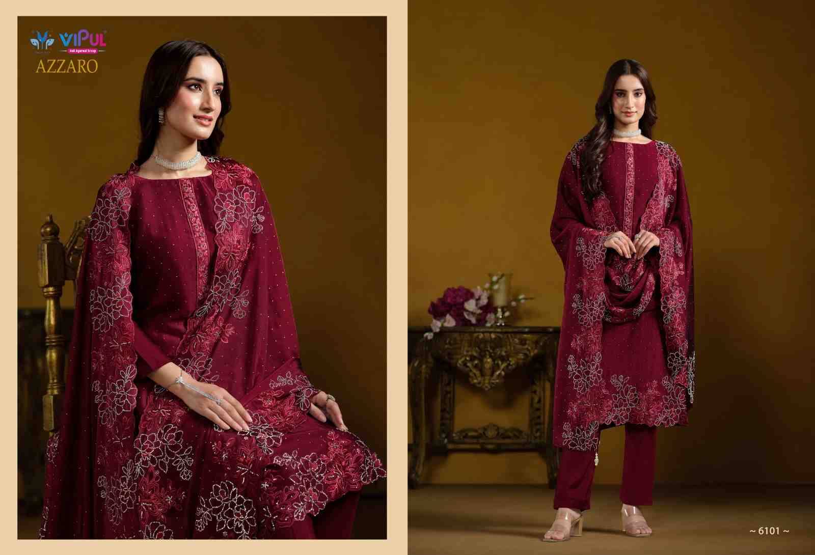 Azzaro By Vipul Fashion 6101 To 6105 Series Designer Festive Suits Beautiful Fancy Stylish Colorful Party Wear & Occasional Wear Georgette Embroidered Dresses At Wholesale Price