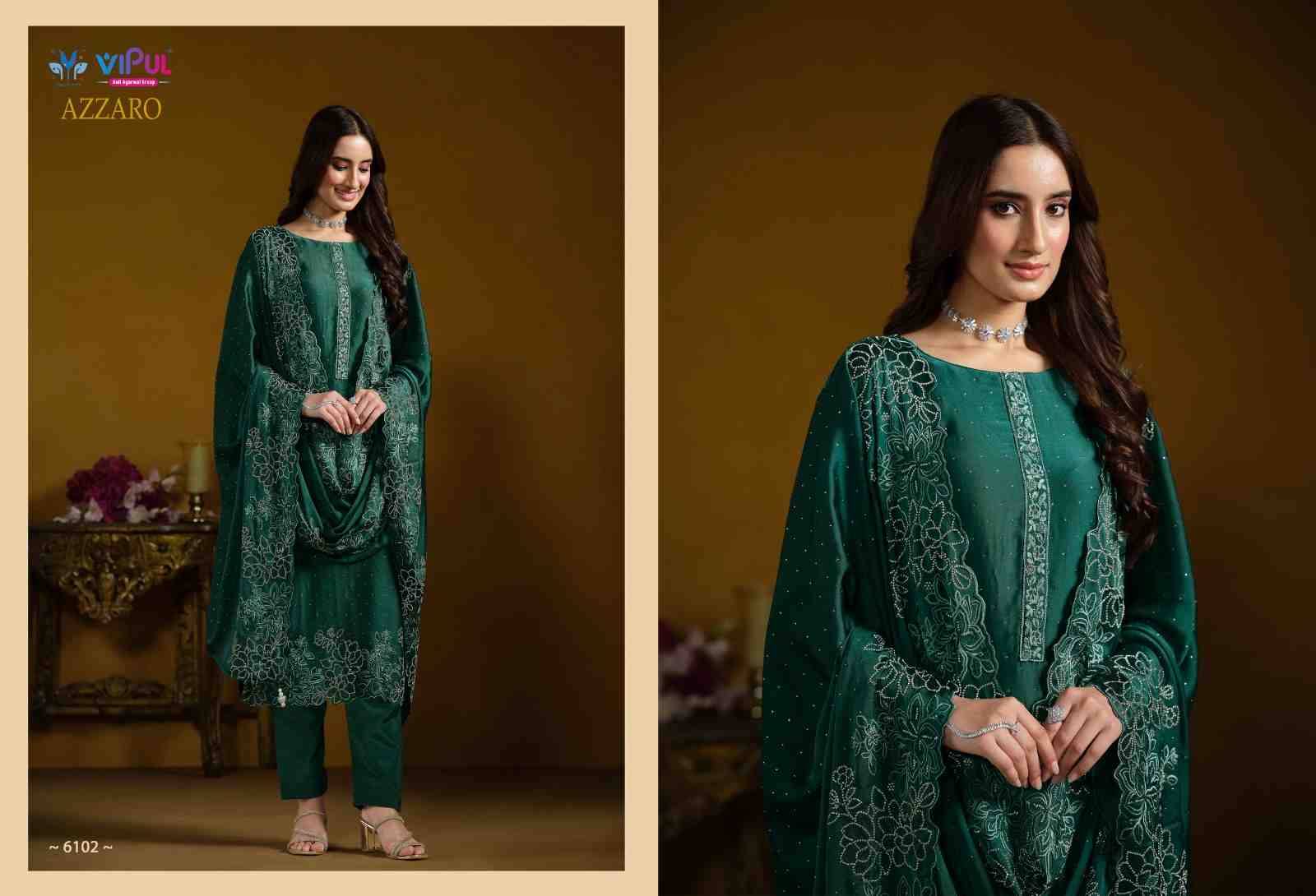 Azzaro By Vipul Fashion 6101 To 6105 Series Designer Festive Suits Beautiful Fancy Stylish Colorful Party Wear & Occasional Wear Georgette Embroidered Dresses At Wholesale Price