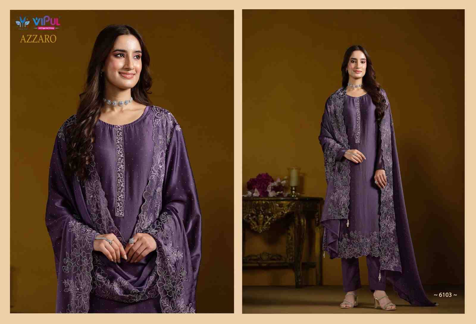 Azzaro By Vipul Fashion 6101 To 6105 Series Designer Festive Suits Beautiful Fancy Stylish Colorful Party Wear & Occasional Wear Georgette Embroidered Dresses At Wholesale Price