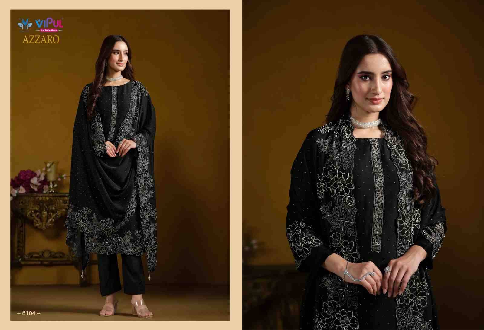 Azzaro By Vipul Fashion 6101 To 6105 Series Designer Festive Suits Beautiful Fancy Stylish Colorful Party Wear & Occasional Wear Georgette Embroidered Dresses At Wholesale Price