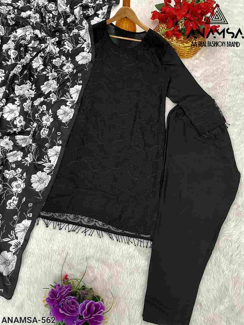 Anamsa Hit Design 562 By Fashid Wholesale Beautiful Pakistani Suits Colorful Stylish Fancy Casual Wear & Ethnic Wear Pure Rayon Cotton Embroidered Dresses At Wholesale Price