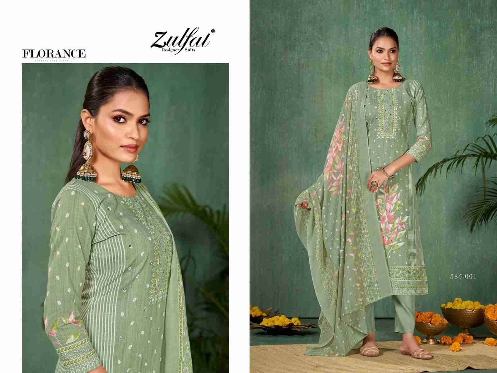 Summer Swag Vol-5 By Zulfat 585-001 To 585-006 Series Beautiful Festive Suits Stylish Fancy Colorful Casual Wear & Ethnic Wear Pure Cotton Print Dresses At Wholesale Price