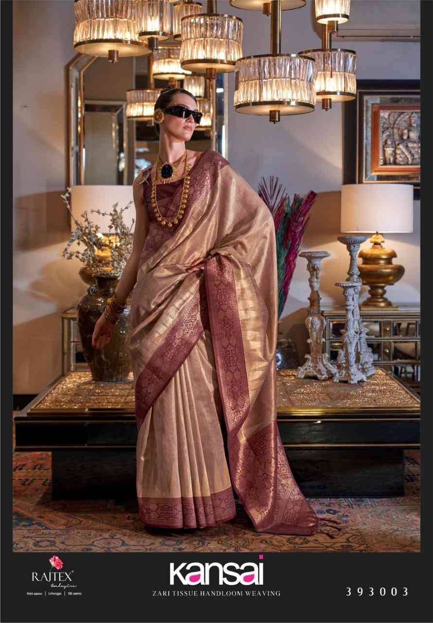 Kansai By Rajtex 393001 To 393006 Series Indian Traditional Wear Collection Beautiful Stylish Fancy Colorful Party Wear & Occasional Wear Tissue Silk Sarees At Wholesale Price