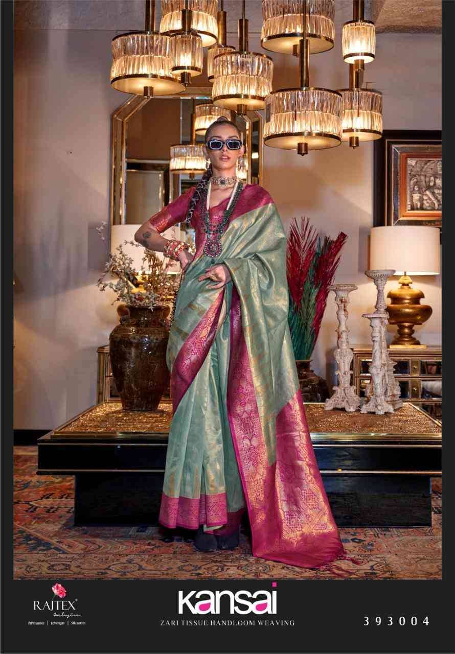 Kansai By Rajtex 393001 To 393006 Series Indian Traditional Wear Collection Beautiful Stylish Fancy Colorful Party Wear & Occasional Wear Tissue Silk Sarees At Wholesale Price