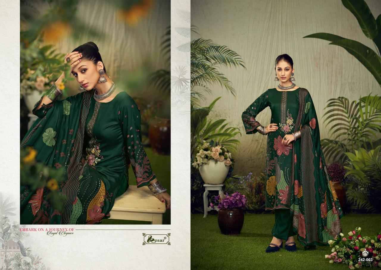 Saachi Sagun By Kesar 242-001 To 242-006 Series Beautiful Festive Suits Stylish Fancy Colorful Casual Wear & Ethnic Wear Pure Viscose Pashmina Print Dresses At Wholesale Price