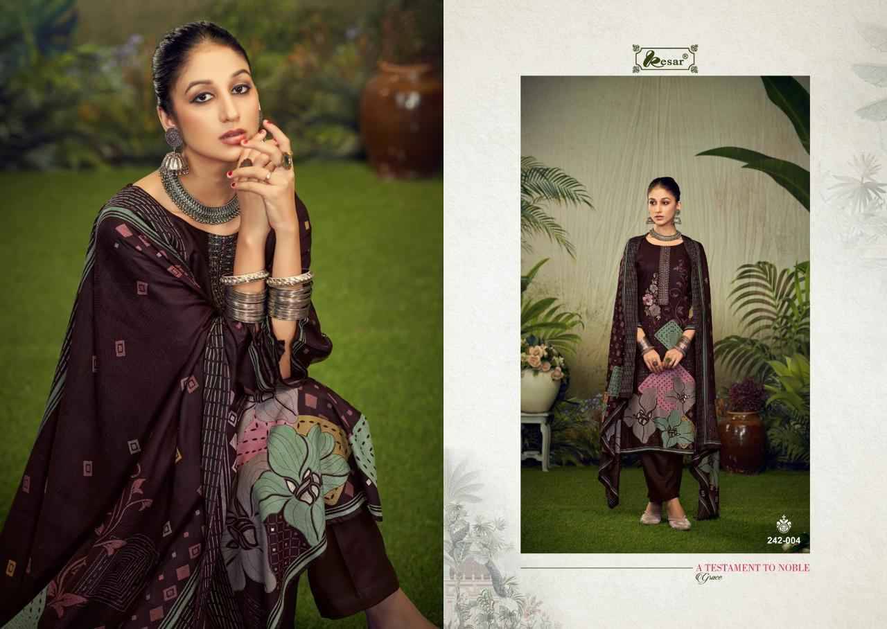 Saachi Sagun By Kesar 242-001 To 242-006 Series Beautiful Festive Suits Stylish Fancy Colorful Casual Wear & Ethnic Wear Pure Viscose Pashmina Print Dresses At Wholesale Price