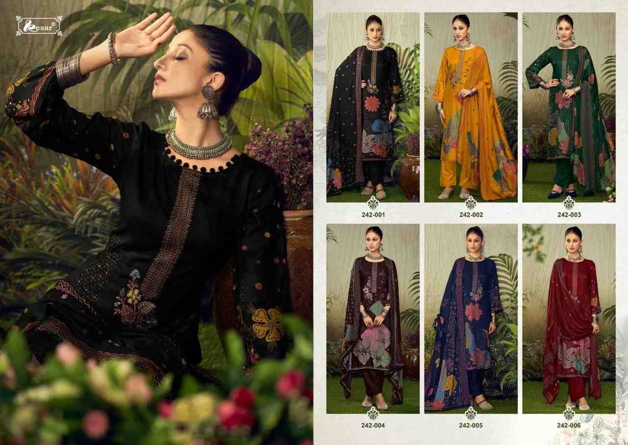 Saachi Sagun By Kesar 242-001 To 242-006 Series Beautiful Festive Suits Stylish Fancy Colorful Casual Wear & Ethnic Wear Pure Viscose Pashmina Print Dresses At Wholesale Price