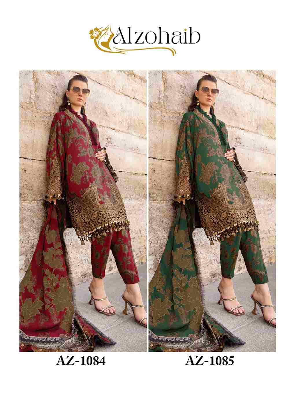 Alzohaib 1084 Series By Alzohaib 1084 To 1085 Series Beautiful Pakistani Suits Stylish Fancy Colorful Party Wear & Occasional Wear Pure Cotton Print Dresses At Wholesale Price