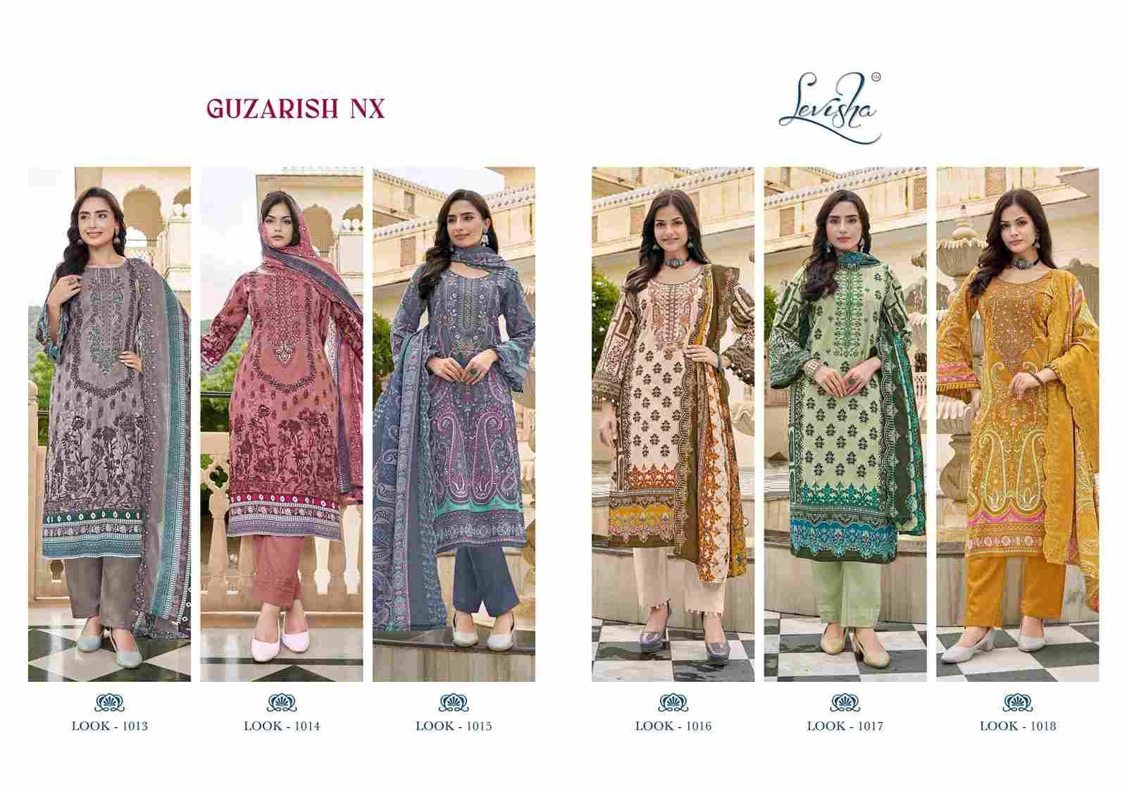 Guzarish Nx By Levisha 1013 To 1018 Series Festive Suits Beautiful Fancy Colorful Stylish Party Wear & Occasional Wear Cambric Lawn Cotton Print Dresses At Wholesale Price