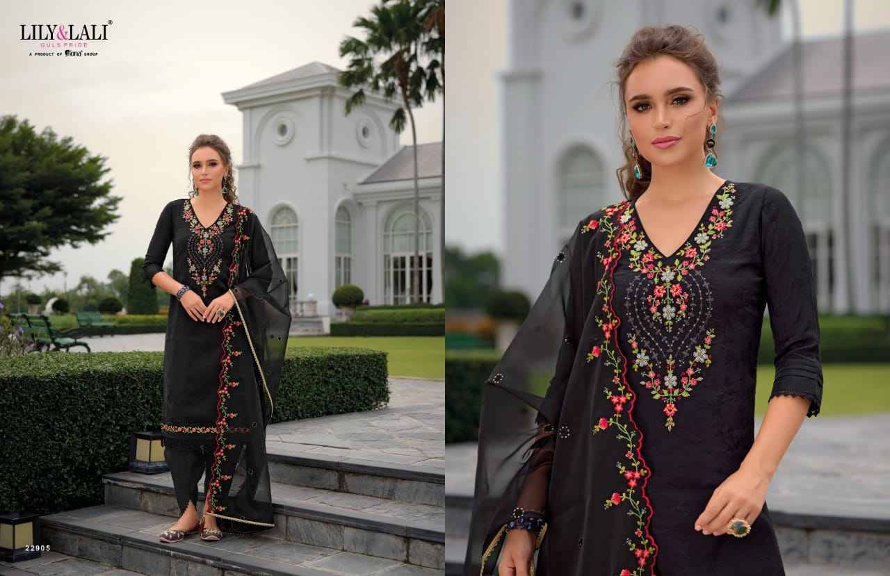 Miraan Vol-3 By Lily And Lali 22901 To 22906 Series Beautiful Stylish Suits Fancy Colorful Casual Wear & Ethnic Wear & Ready To Wear Jacquard Silk Dresses At Wholesale Price