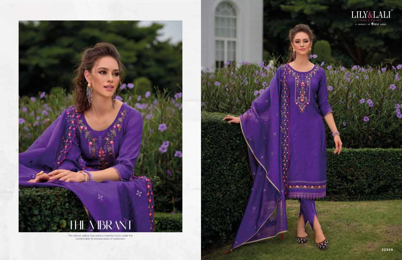 Miraan Vol-3 By Lily And Lali 22901 To 22906 Series Beautiful Stylish Suits Fancy Colorful Casual Wear & Ethnic Wear & Ready To Wear Jacquard Silk Dresses At Wholesale Price