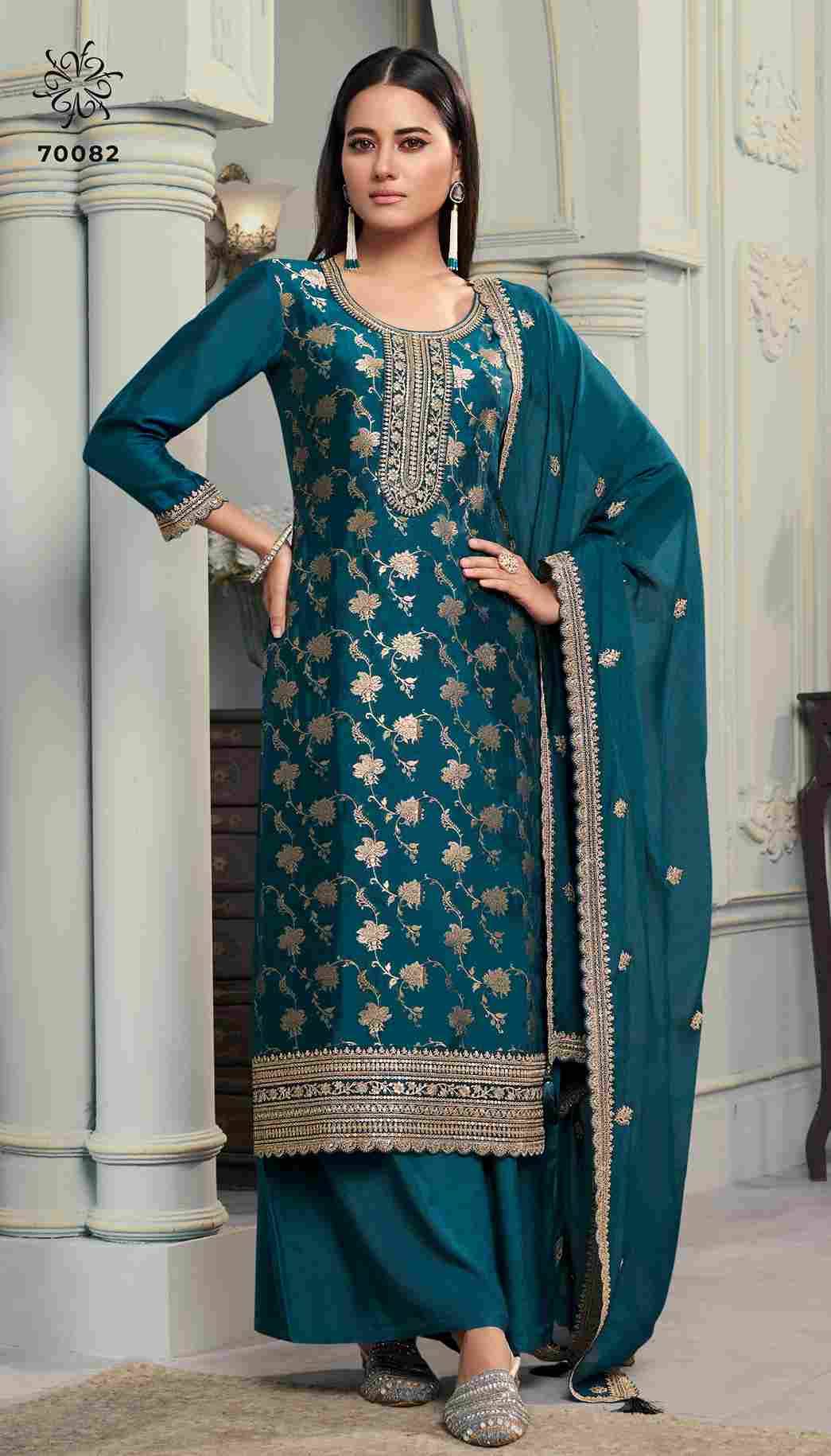 Silky Vol-2 By Vinay Fashion 70081 To 70084 Series Designer Festive Suits Collection Beautiful Stylish Fancy Colorful Party Wear & Occasional Wear Silk Jacquard Dresses At Wholesale Price