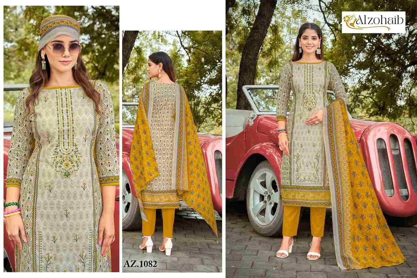 Alzohaib 1080 Series By Alzohaib 1080 To 1083 Series Beautiful Pakistani Suits Stylish Fancy Colorful Party Wear & Occasional Wear Pure Cotton Print Dresses At Wholesale Price