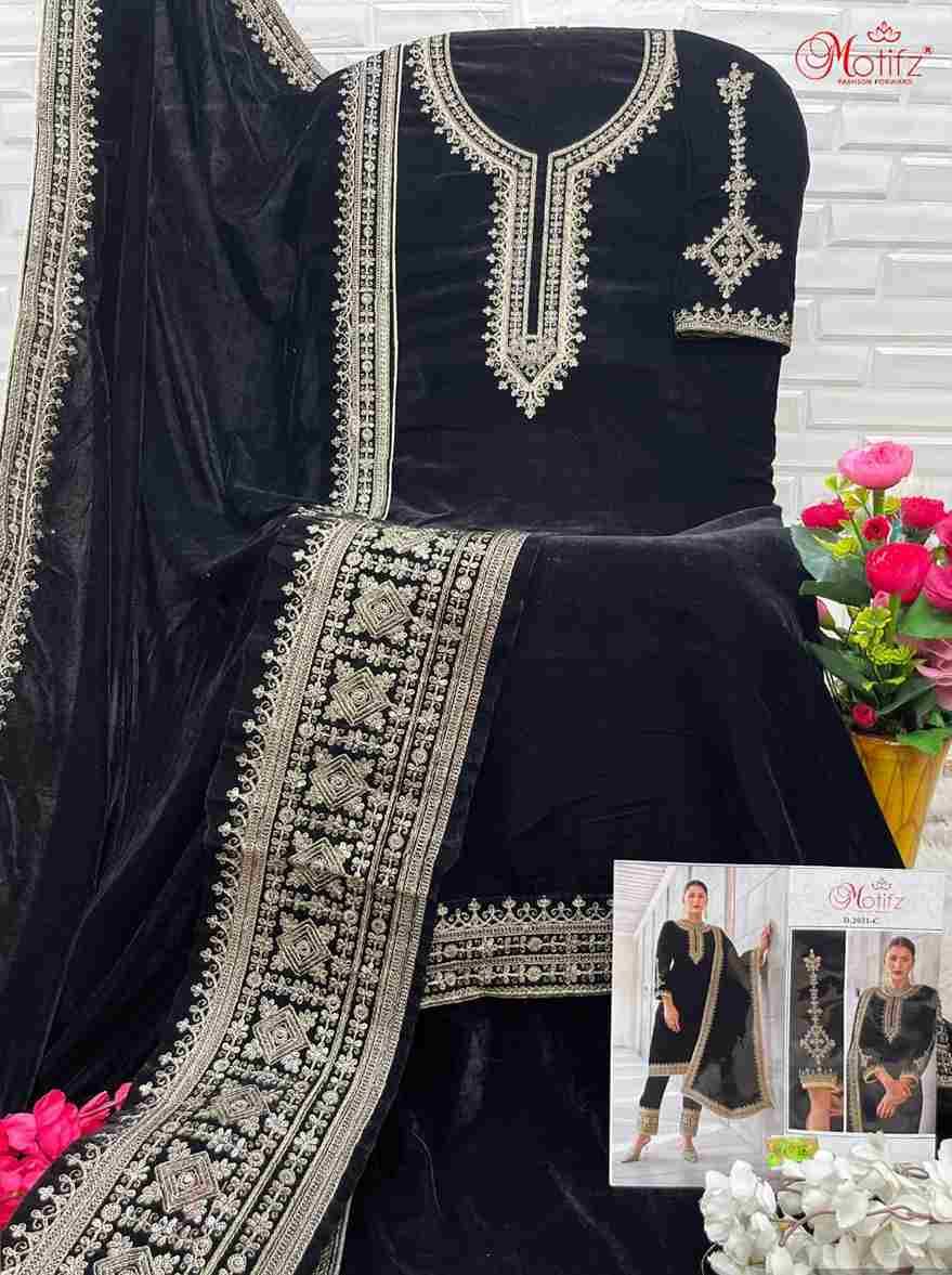 Motifz Hit Design 2031 Colours By Motifz 2031-A To 2031-C Series Beautiful Pakistani Suits Colorful Stylish Fancy Casual Wear & Ethnic Wear Velvet Dresses At Wholesale Price