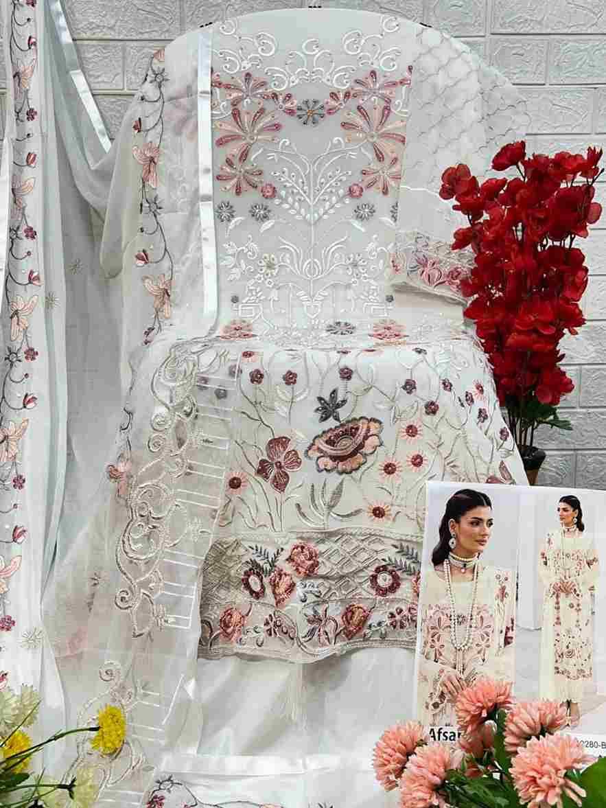 Afsara Vol-1 By Zaha 10280-A To 10280-C Series Beautiful Pakistani Suits Stylish Fancy Colorful Party Wear & Occasional Wear Faux Georgette With Embroidery Dresses At Wholesale Price