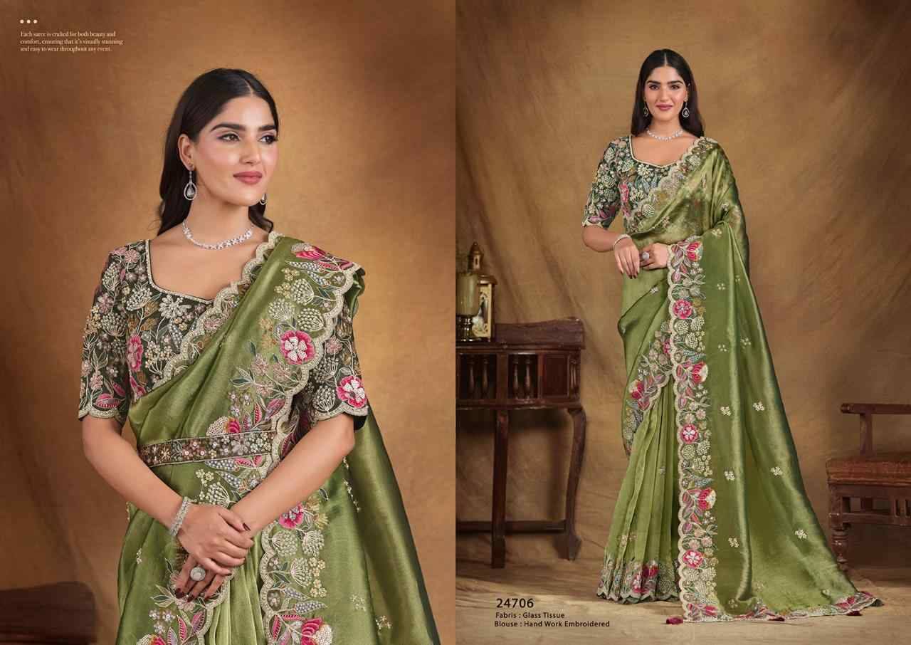 Tarini By Mohmanthan 24705 To 24715 Series Indian Traditional Wear Collection Beautiful Stylish Fancy Colorful Party Wear & Occasional Wear Silk Sarees At Wholesale Price