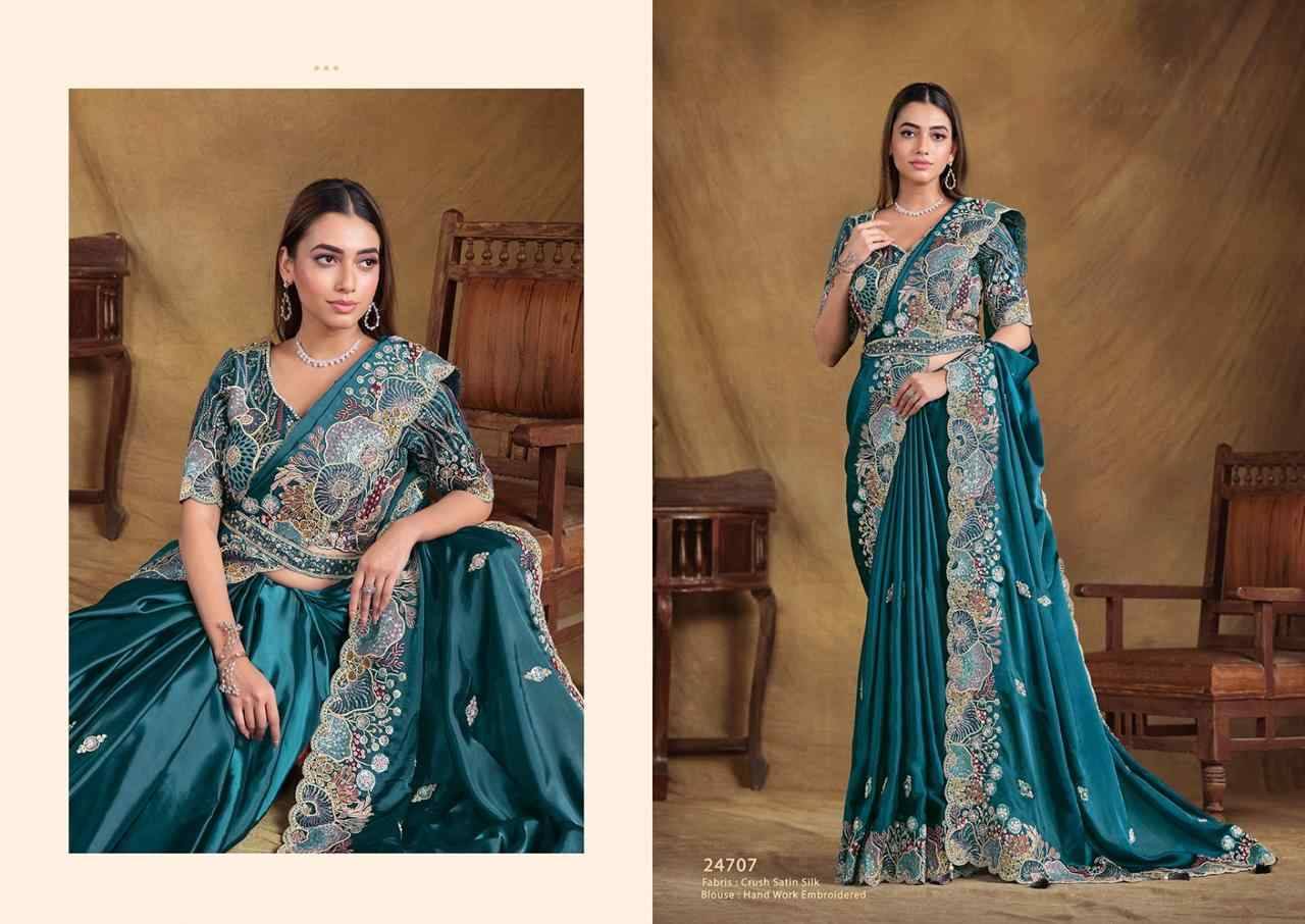 Tarini By Mohmanthan 24705 To 24715 Series Indian Traditional Wear Collection Beautiful Stylish Fancy Colorful Party Wear & Occasional Wear Silk Sarees At Wholesale Price