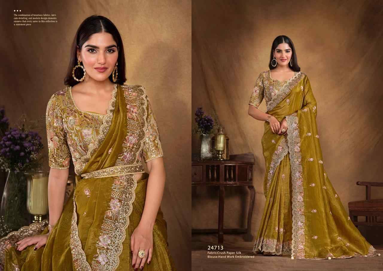 Tarini By Mohmanthan 24705 To 24715 Series Indian Traditional Wear Collection Beautiful Stylish Fancy Colorful Party Wear & Occasional Wear Silk Sarees At Wholesale Price