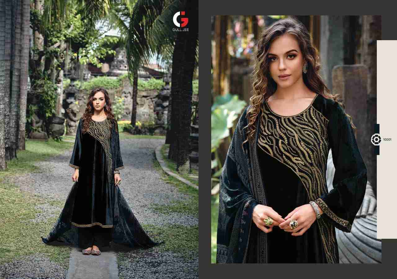 Tarub By Gull Jee 10001 To 10006 Series Beautiful Festive Suits Colorful Stylish Fancy Casual Wear & Ethnic Wear Viscose Velvet Embroidered Dresses At Wholesale Price