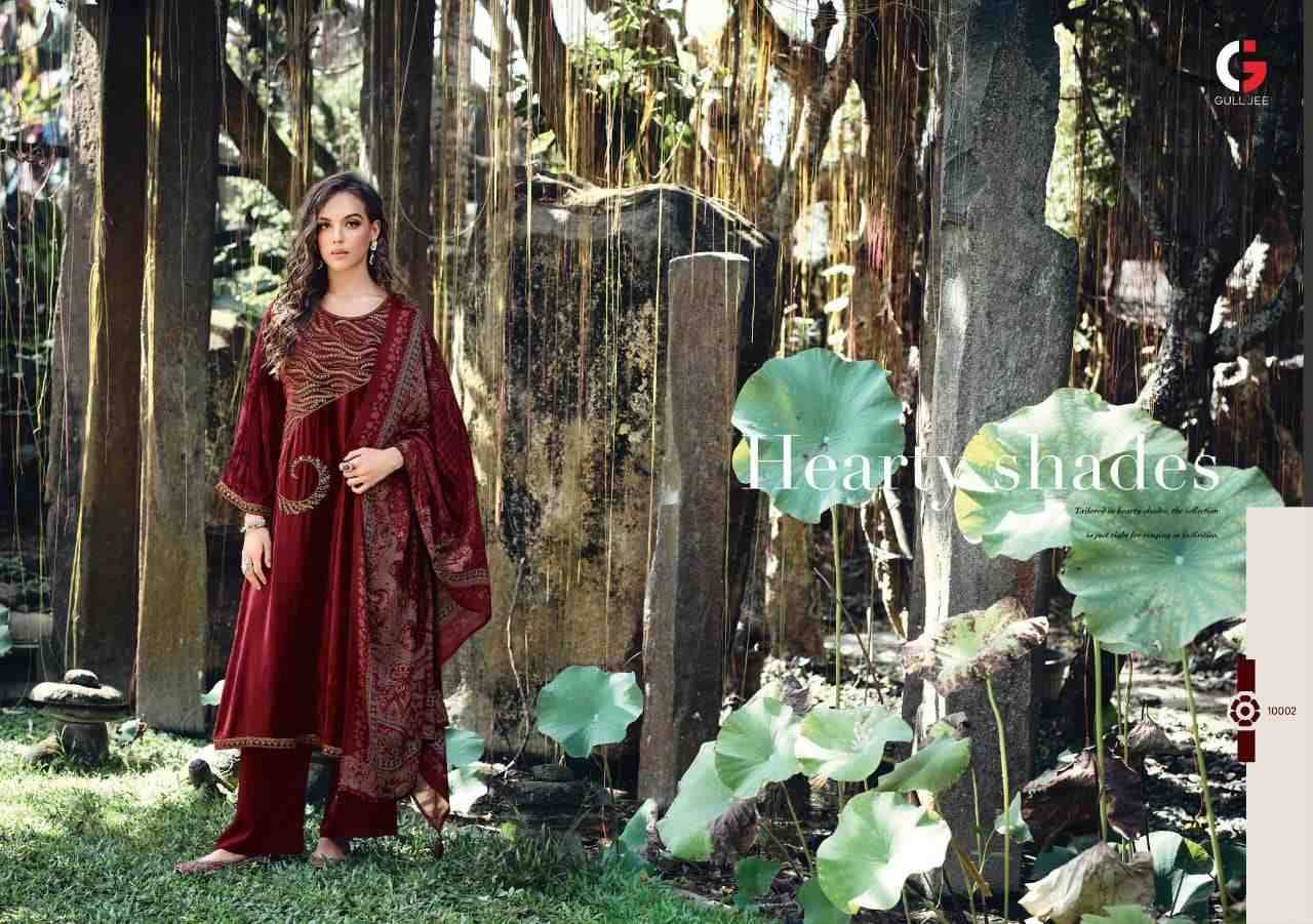 Tarub By Gull Jee 10001 To 10006 Series Beautiful Festive Suits Colorful Stylish Fancy Casual Wear & Ethnic Wear Viscose Velvet Embroidered Dresses At Wholesale Price