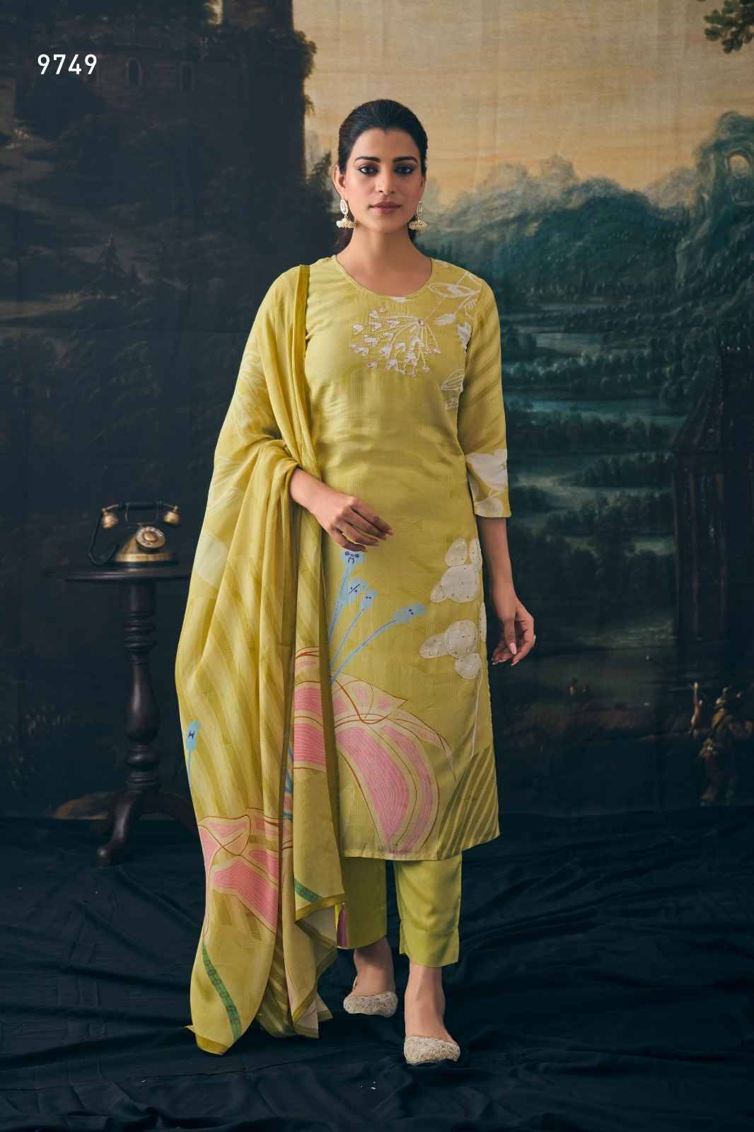 Label Khoj Hit Design 9749 By Label Khoj Designer Festive Festive Suits Collection Beautiful Stylish Fancy Colorful Party Wear & Occasional Wear Viscose Muslin Dresses At Wholesale Price