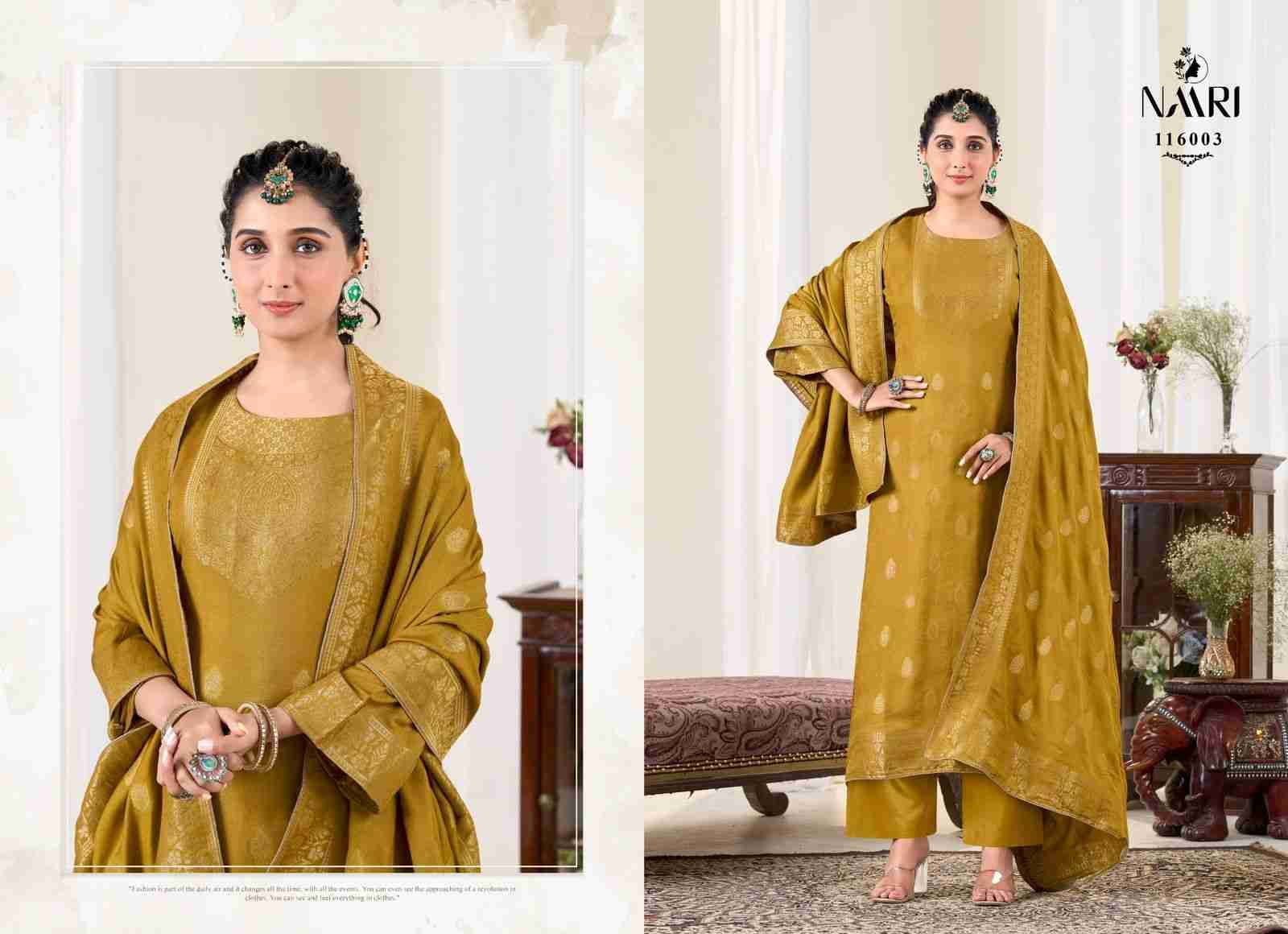 Gul Nazeer By Naari 116001 To 116004 Series Beautiful Festive Suits Stylish Fancy Colorful Casual Wear & Ethnic Wear Pashmina Jacquard Dresses At Wholesale Price