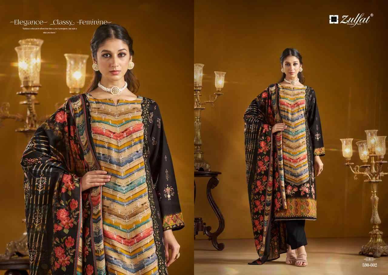 Aayat By Zulfat 590-001 To 590-006 Series Beautiful Festive Suits Stylish Fancy Colorful Casual Wear & Ethnic Wear Pure Viscose Rayon Print Dresses At Wholesale Price