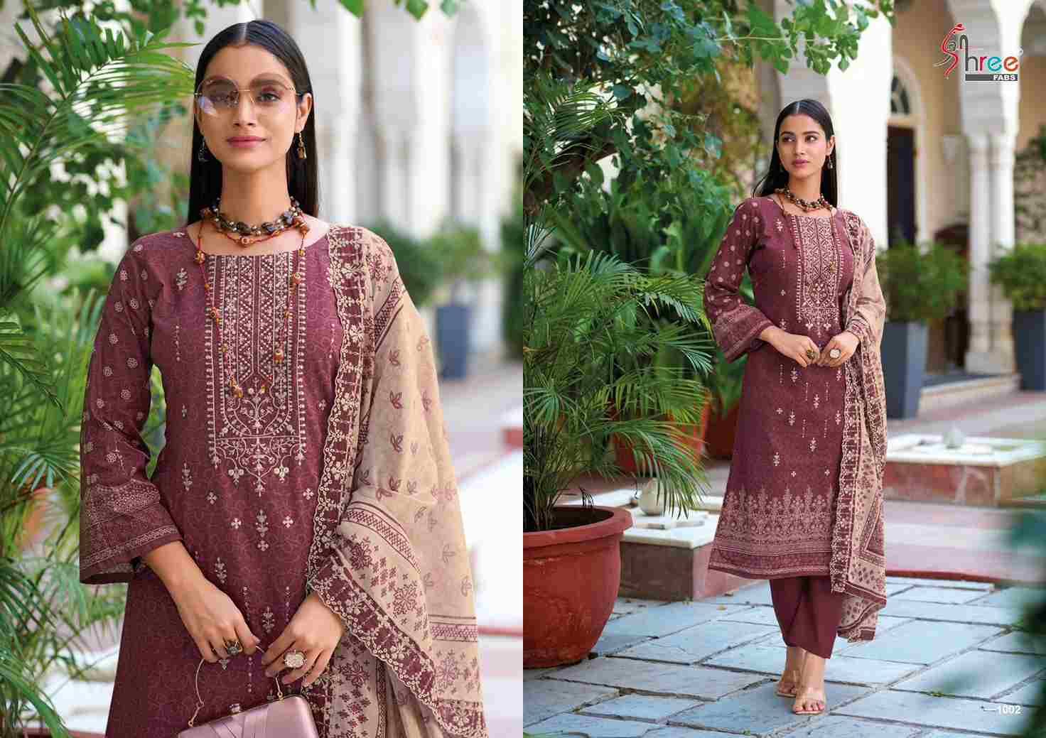 Bin Saeed Lawn Collection Vol-15 By Shree Fabs 1001 To 1006 Series Beautiful Pakistani Suits Colorful Stylish Fancy Casual Wear & Ethnic Wear Pure Cotton With Embroidered Dresses At Wholesale Price