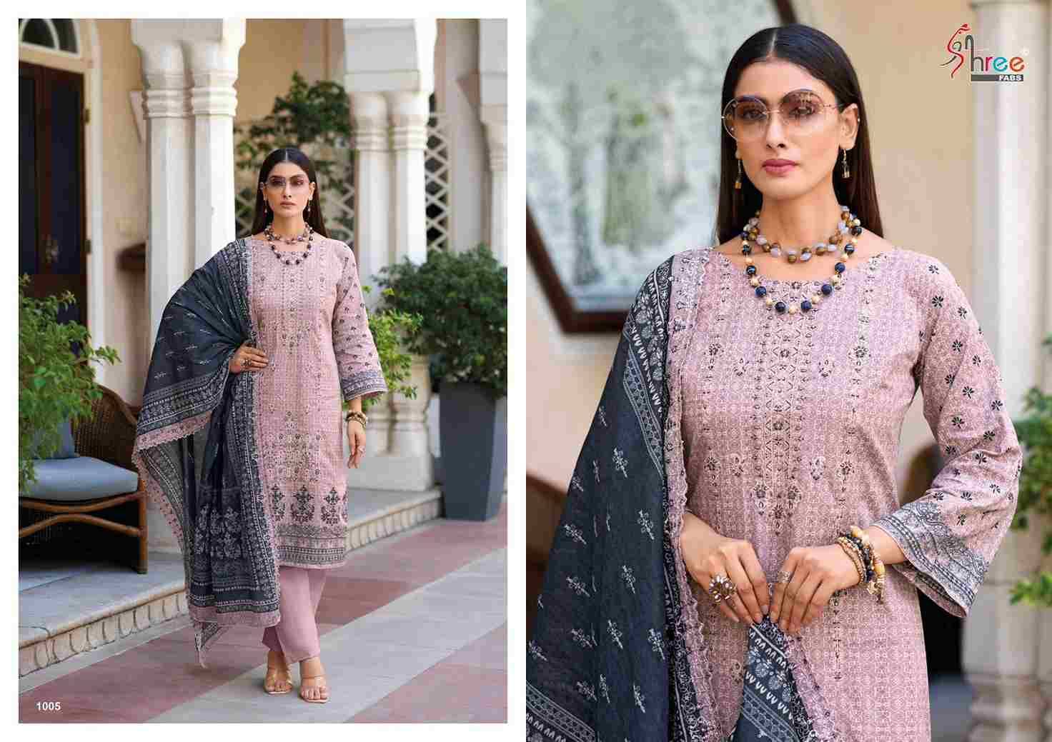 Bin Saeed Lawn Collection Vol-15 By Shree Fabs 1001 To 1006 Series Beautiful Pakistani Suits Colorful Stylish Fancy Casual Wear & Ethnic Wear Pure Cotton With Embroidered Dresses At Wholesale Price