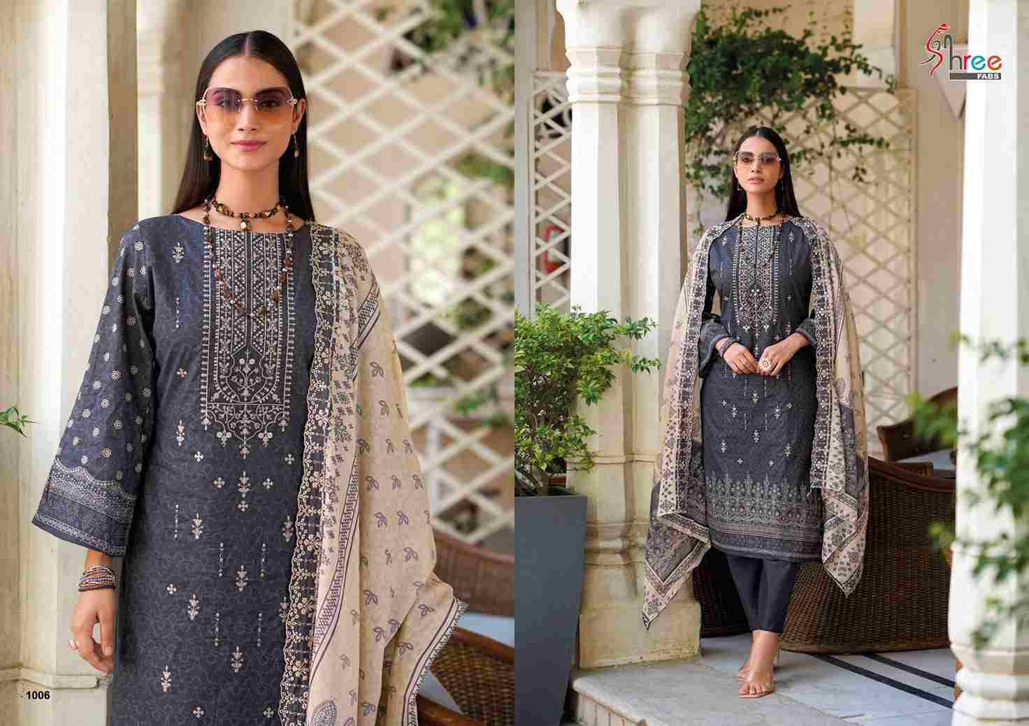 Bin Saeed Lawn Collection Vol-15 By Shree Fabs 1001 To 1006 Series Beautiful Pakistani Suits Colorful Stylish Fancy Casual Wear & Ethnic Wear Pure Cotton With Embroidered Dresses At Wholesale Price