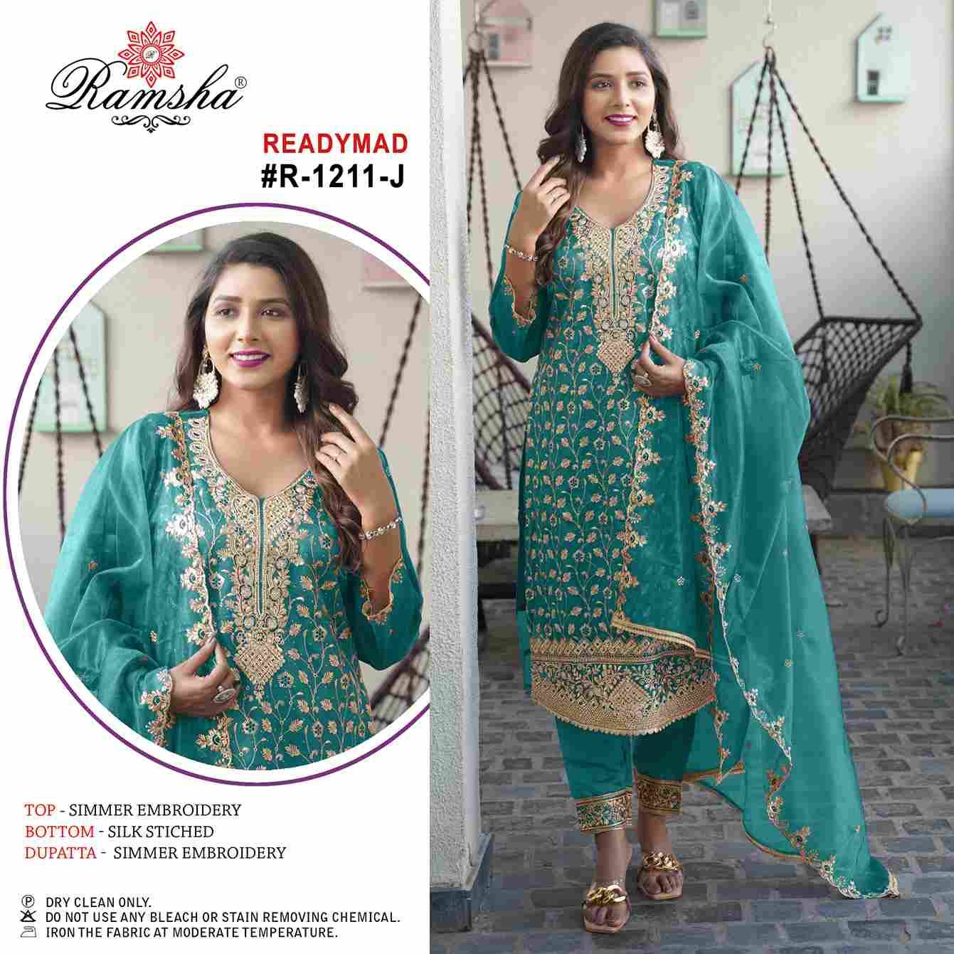 Ramsha 1211 Colours Vol-2 By Ramsha 1211-E To 1211-H Series Beautiful Pakistani Suits Colorful Stylish Fancy Casual Wear & Ethnic Wear Simmer Dresses At Wholesale Price