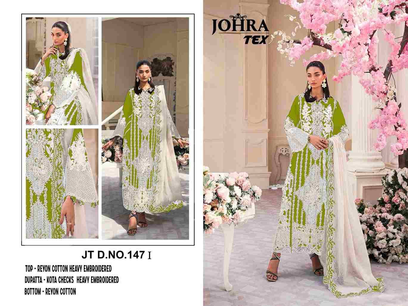 Johra Hit Design 147-I By Johra Tex Beautiful Pakistani Suits Colorful Stylish Fancy Casual Wear & Ethnic Wear Rayon Cotton Embroidered Dresses At Wholesale Price