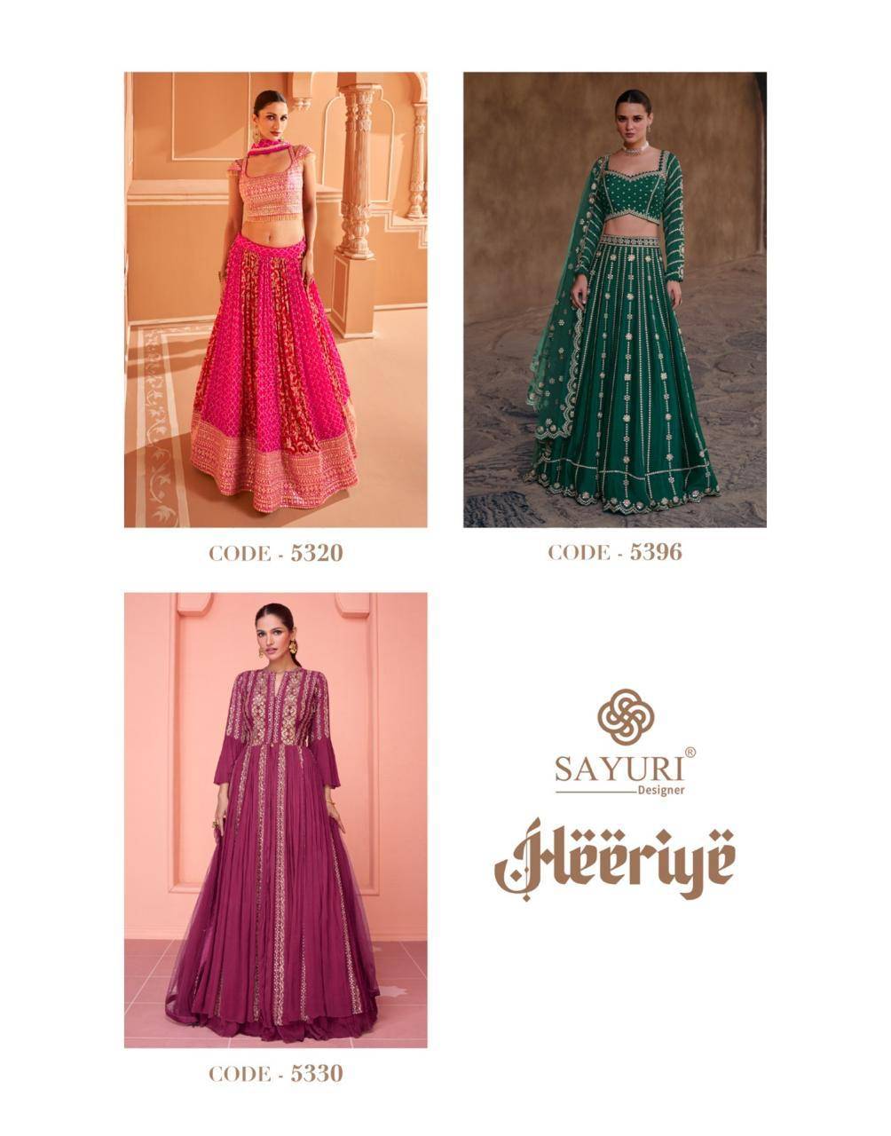 Heeriye By Sayuri 5320 To 5322 Series Designer Stylish Fancy Colorful Beautiful Party Wear & Ethnic Wear Collection Georgette/Chinnon Silk Lehengas At Wholesale Price