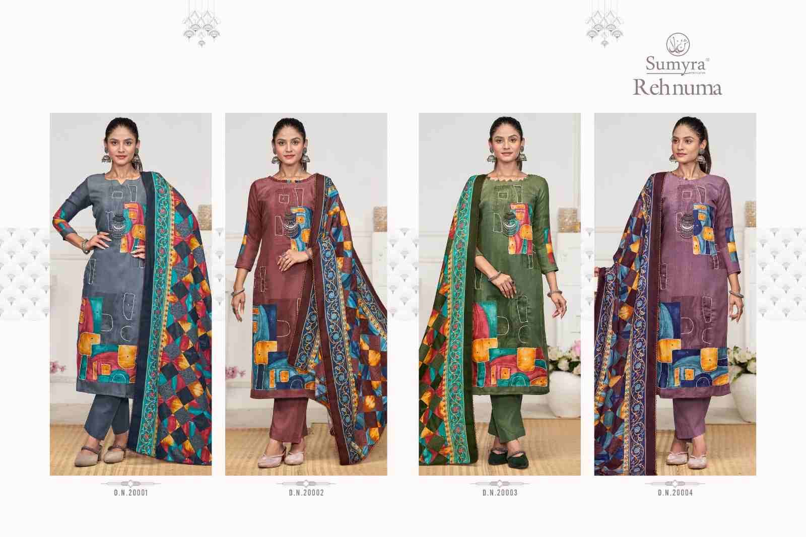 Rehnuma By Sumyra 20001 To 20004 Series Beautiful Stylish Festive Suits Fancy Colorful Casual Wear & Ethnic Wear & Ready To Wear Pashmina Print Dresses At Wholesale Price