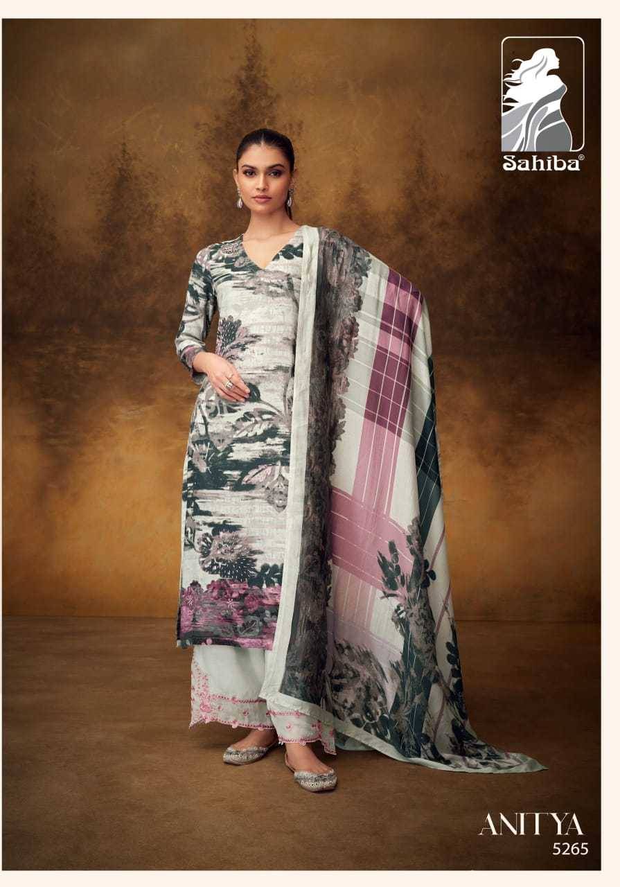 Anitya By Sahiba Fabrics Beautiful Festive Suits Colorful Stylish Fancy Casual Wear & Ethnic Wear Staple Twill Dresses At Wholesale Price