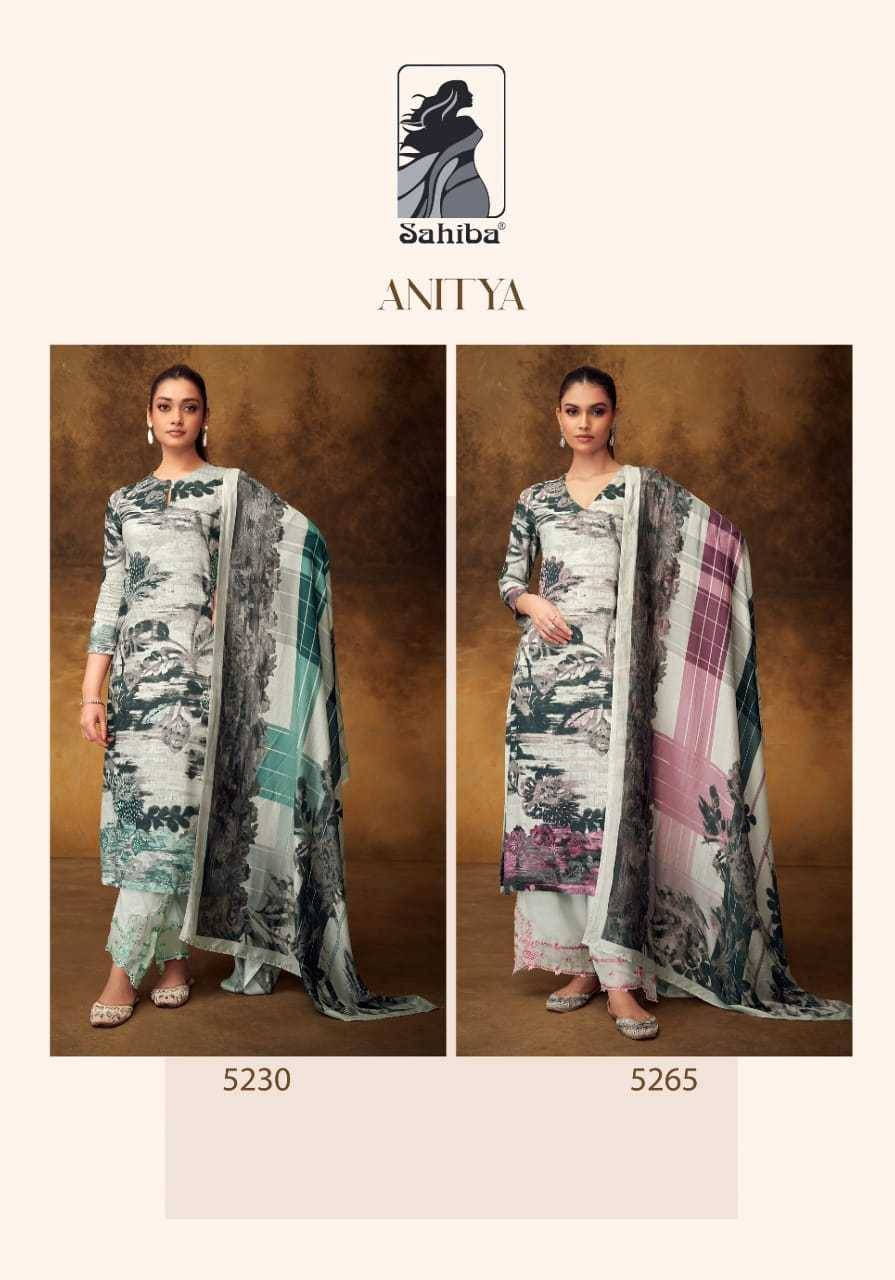 Anitya By Sahiba Fabrics Beautiful Festive Suits Colorful Stylish Fancy Casual Wear & Ethnic Wear Staple Twill Dresses At Wholesale Price